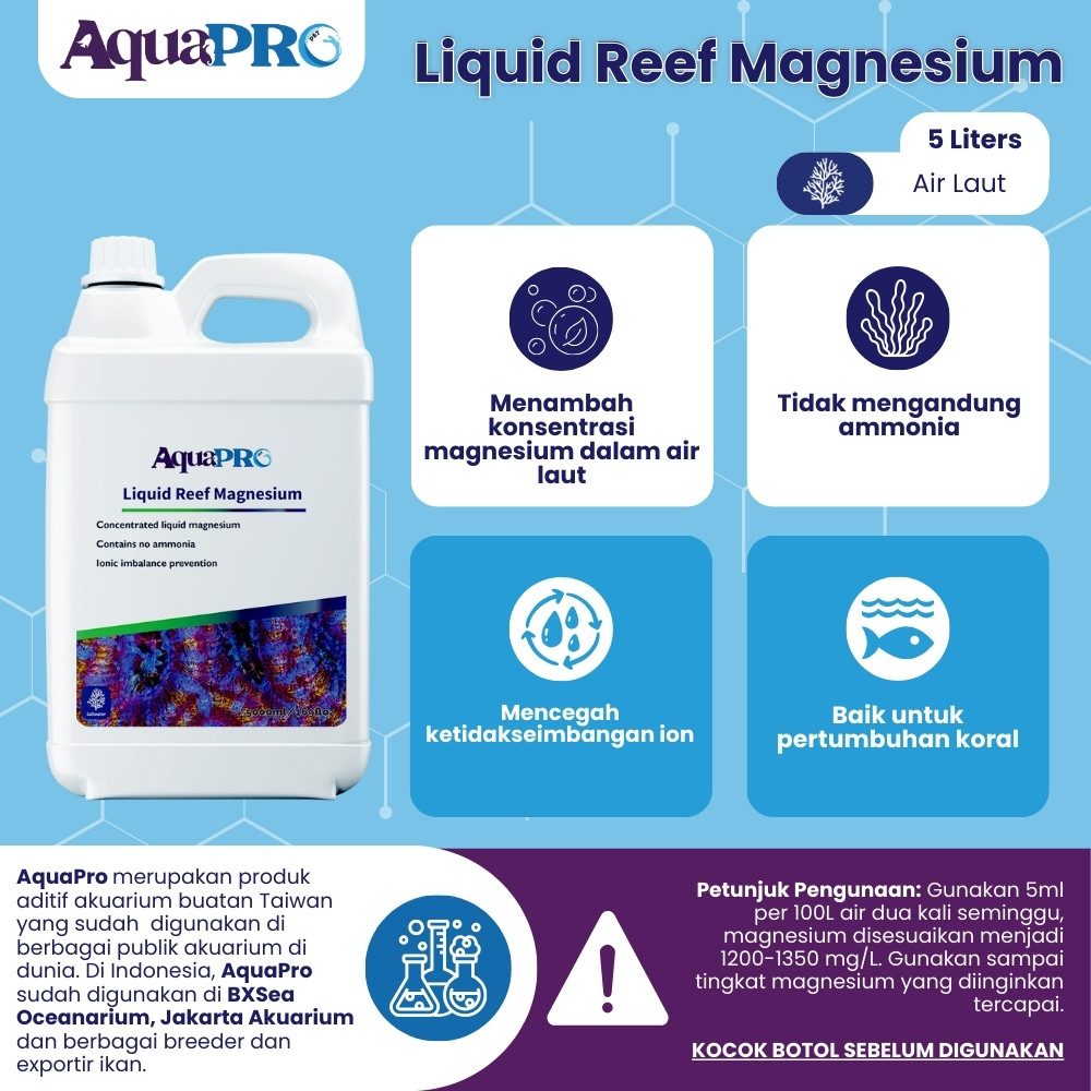 AquaPro Liquid Reef Magnesium 5Liter/169floz