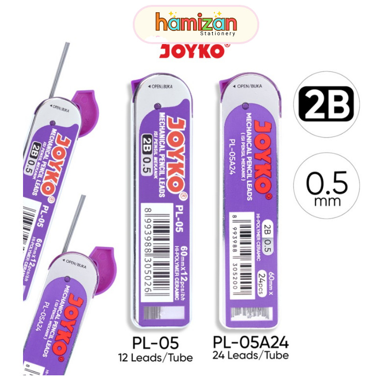 

( 1 tube ) Isi Pencil Mekanik 2B isi 24 lead / Refill Pencil Lead PL-05A24 isi 24 lead ketebalan 0.5mm ( 1 tube ) / Pencil Lead / Isi Pensil Mekanik Joyko PL-05 / 2B / 0.5 mm - 1TUBE ISI 12PCS Murah Berkualitas