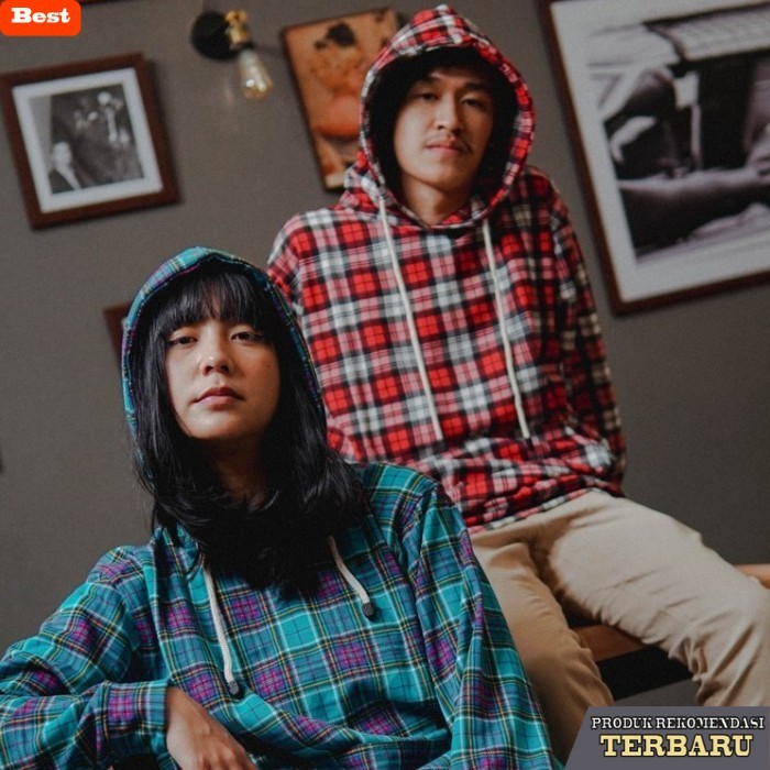 hoodie pria keren Barris Green Flannel Hoodie - Jaket Flannel Pria Guteninc - L