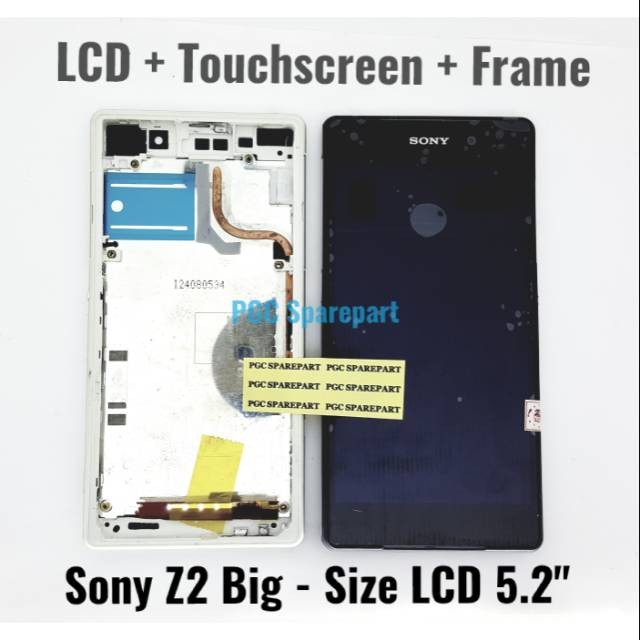 Ori OEM LCD Touchscreen + Frame Fullset 5.2" Sony Xperia Z2 Big D6502 D6503 D6543 L50T L50W SO-03F =