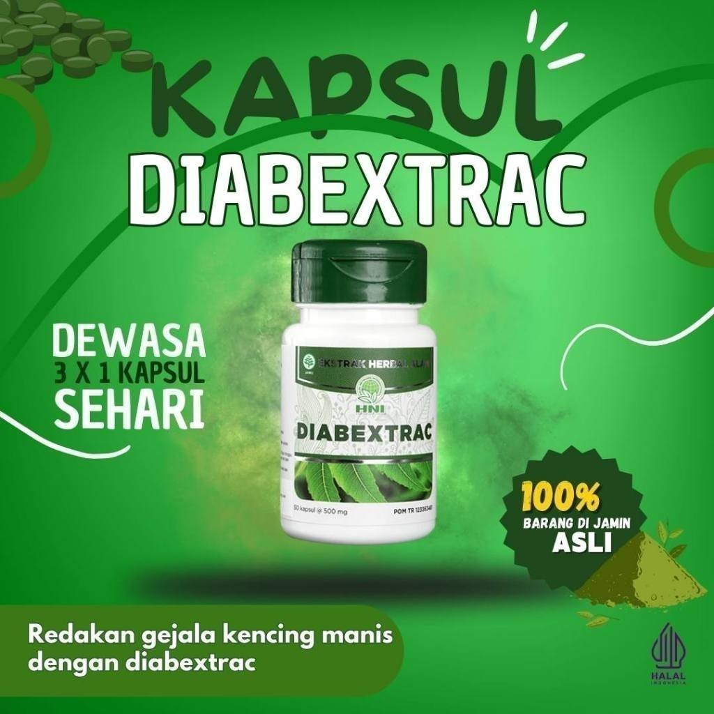 

TERMURAH DIABEXTRAC HNI HPAI HERBAL DIABETES KENCING MANIS 50GR EXP 2028