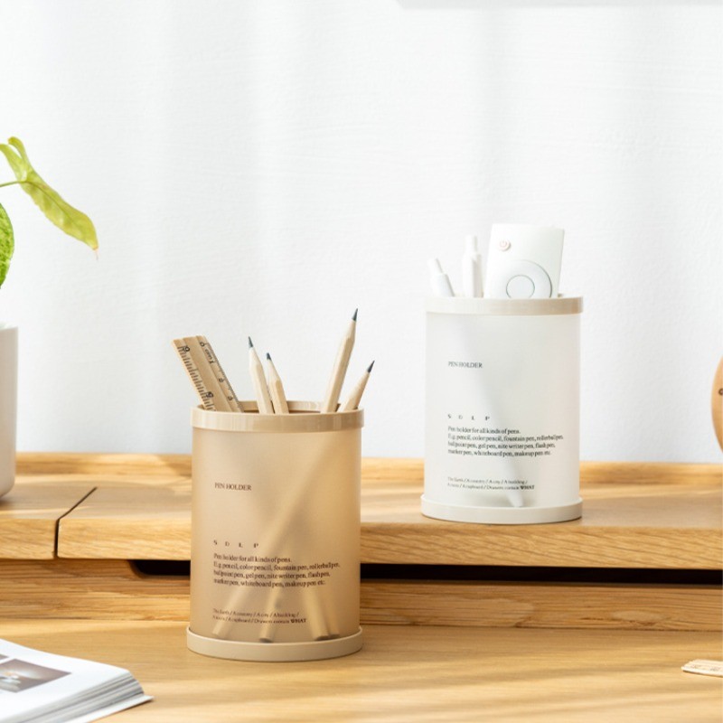 

Cylindrical Detachable Desktop Pen Holder Organizer Office Accessories Pencil Stand Storage Case Box Creative Stationery Gifts