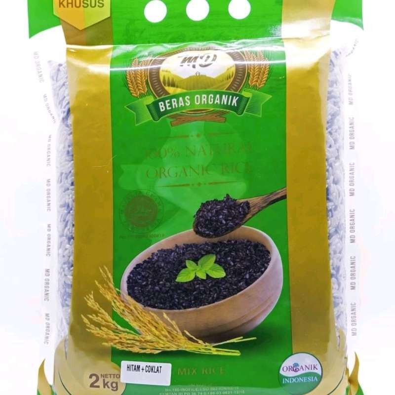 

MD Organic Rice Black + Brown Beras Hitam + Cokelat 2 kg