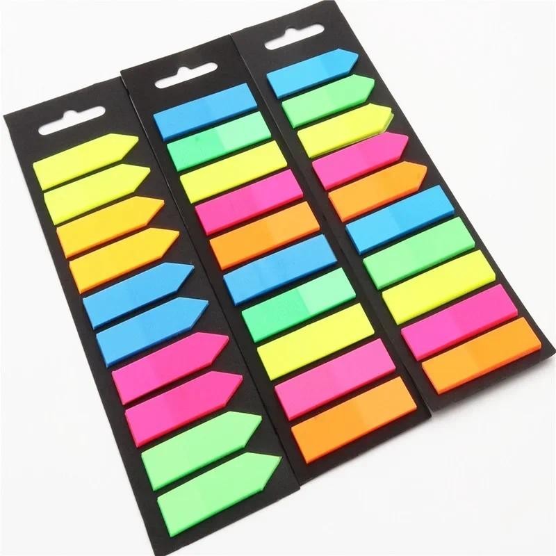 

1 Set For Page Marker Planner Stickers Office School Stationery Color Transparent Fluorescent Index Tabs Flags Sticky Note