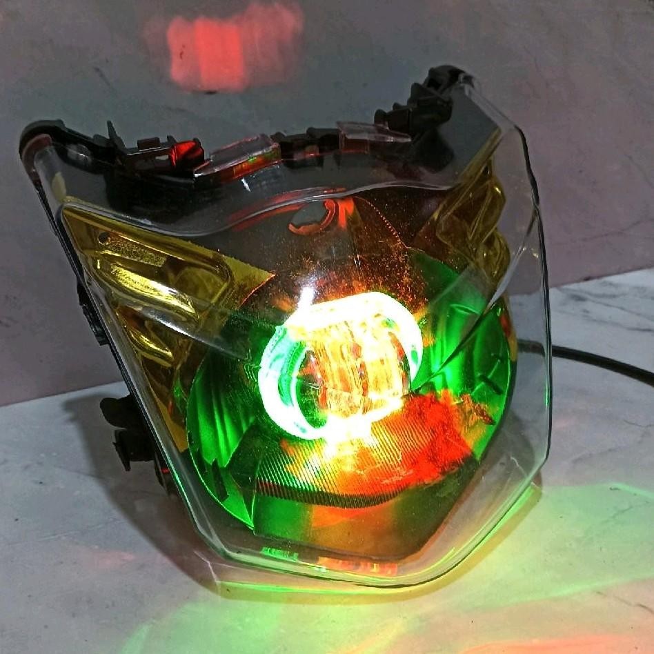 reflektor beat karbu 2007-2012 costum Lampu Motorcycle