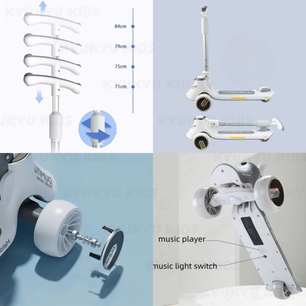 Kyukyu Kids [GARANSI 1 TAHUN] Skuter Anak 3 in 1 skuter anak perempuan skuter lipat skuter anak roda