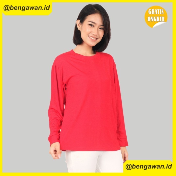 (MONE) Monellina MISKA Blouse Oversize Wanita Lengan Panjang - Lilac, L