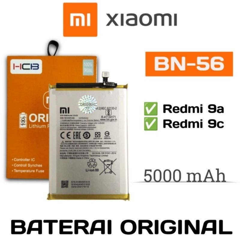 BATERAI batre BN56 BN 56 XIAOMI REDMI 9A  REDMI 9C - ORIGINAL 100% ORI