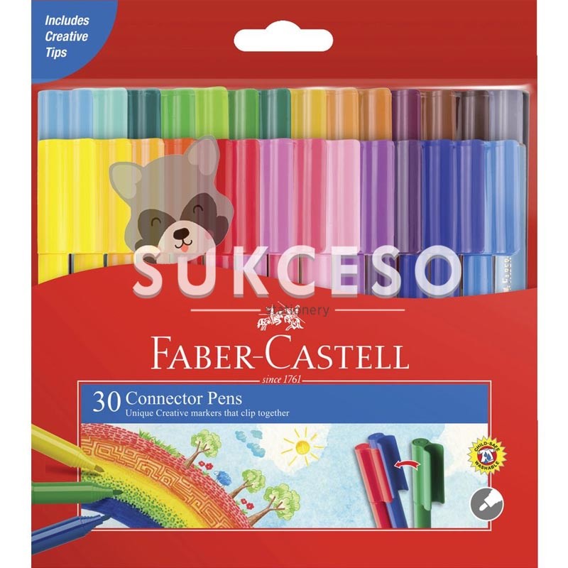 

Faber Castell Connector Pens 30 Color / Spidol Warna Set Murah