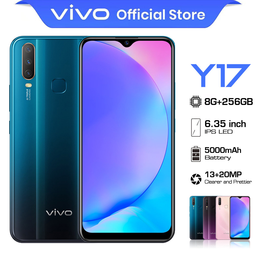 hp murah VIVO Y17 Original ram 8/256GB 6/128GB baru hp terbaru 6.35inci Layar Penuh 13MP+20MP Smartp