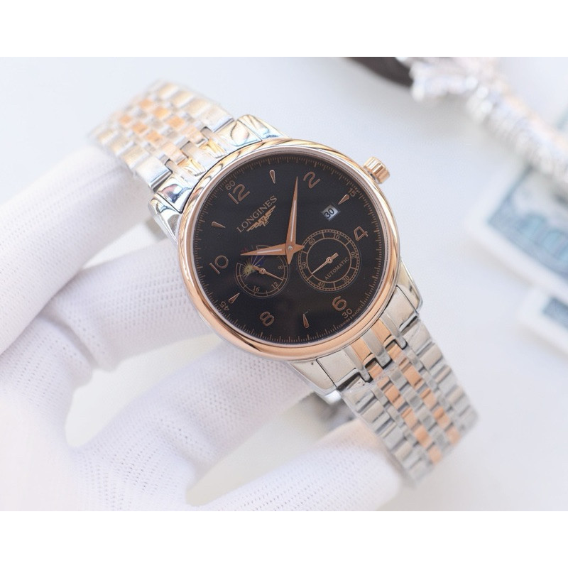 Pre order 2 minggu LONGINES men’s watch jam tangan pria jam tangan kulit jam tangan rantai fashion p