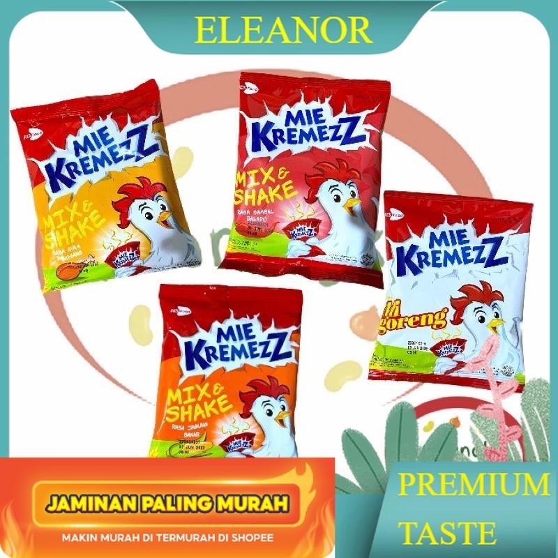 

Mie KREMEZZ Mix & Shake Snack Mi Kremes Aneka Rasa - ELEANOR