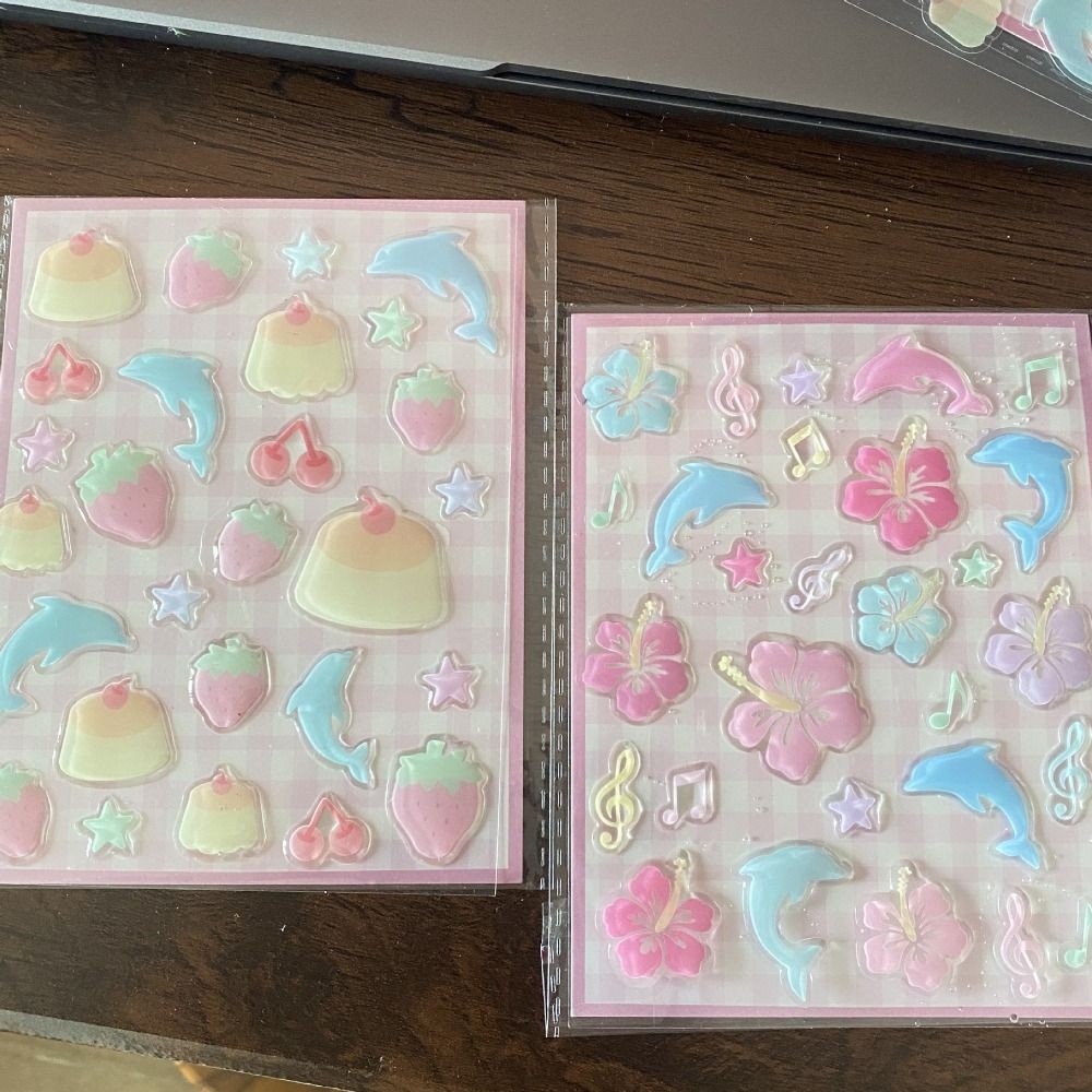 

New 3D Phone Case Sticker Adhesive Cute Water Cup Sticker Multifunctional Multipurpose Handbook Decoration