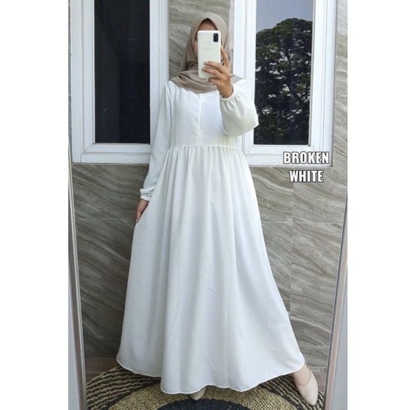 DHOLISHOP.ID Midi dress/ midi dress crinkel/ midi dress jumbo/ midi dress muslim / Dress muslimah / 