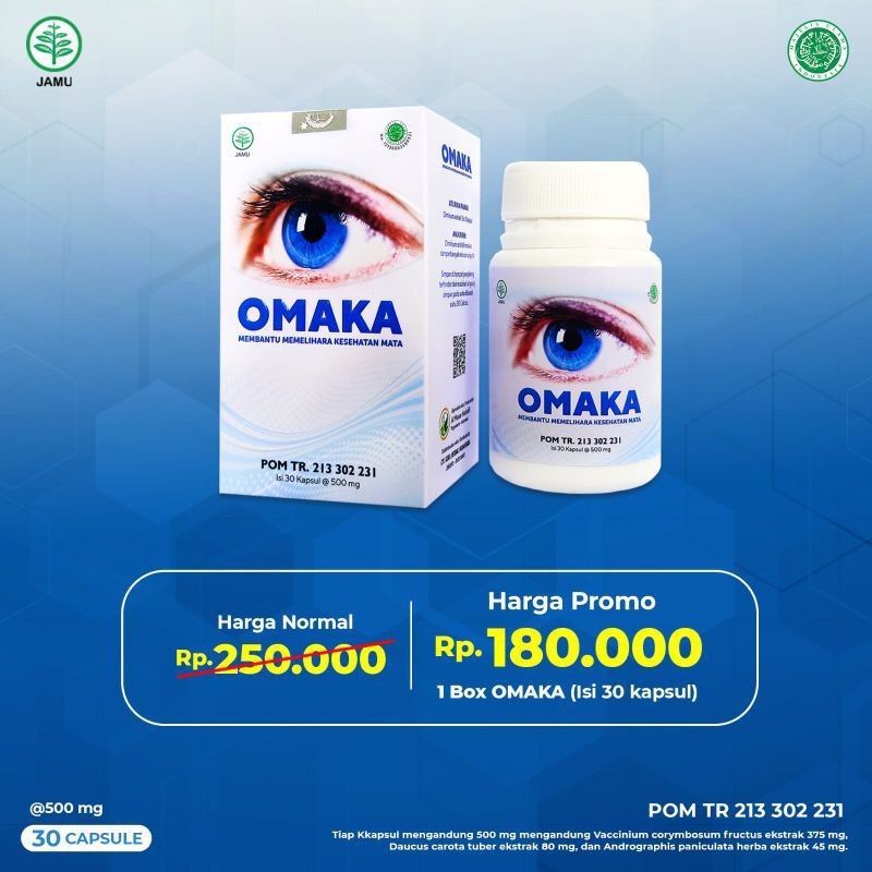 OMAKA BPOM ORIGINAL HERBAL OBAT MATA MINUS KATARAK RABUN.