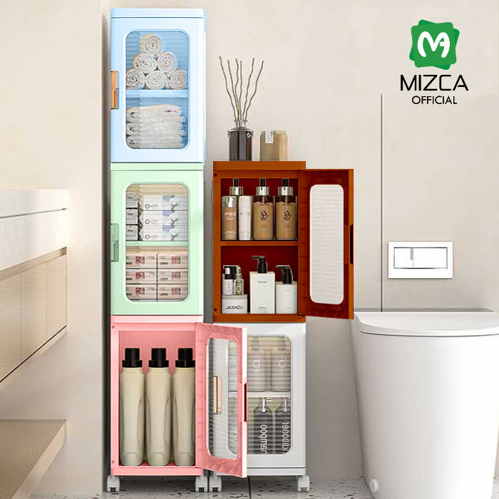 MIZCA | Lemari Leora lemari portable lemari lipat lemari pakaian lemari susun lemari plastik RODA