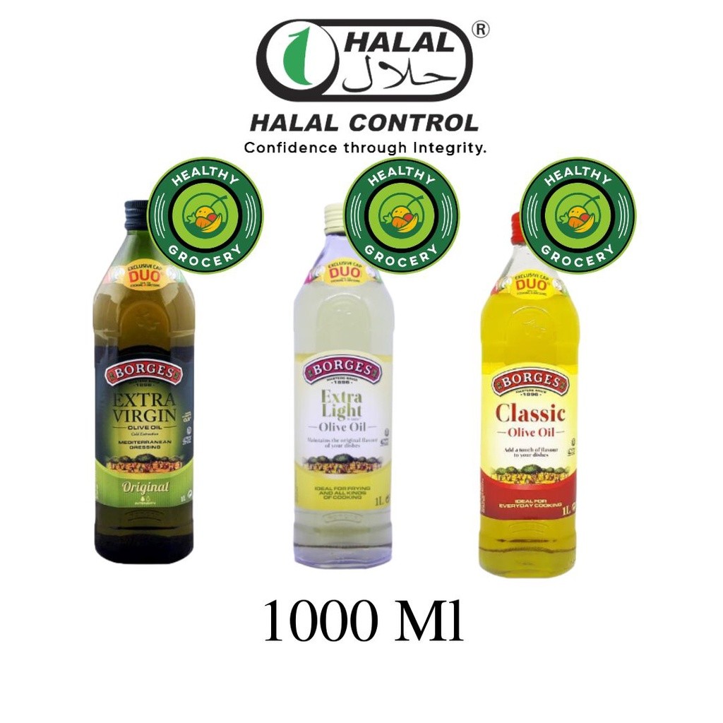 

Borges Extra Virgin / Extra Light / Classic Olive Oil 1 Liter Minyak Zaitun EVOO MPASI MURAH BORJES ELOO MINYAK SEHAT