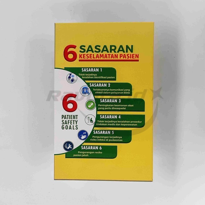 

Stiker 6 Sasaran Keselamatan Pasien Versi Chromo / Bahan Stiker Mirror