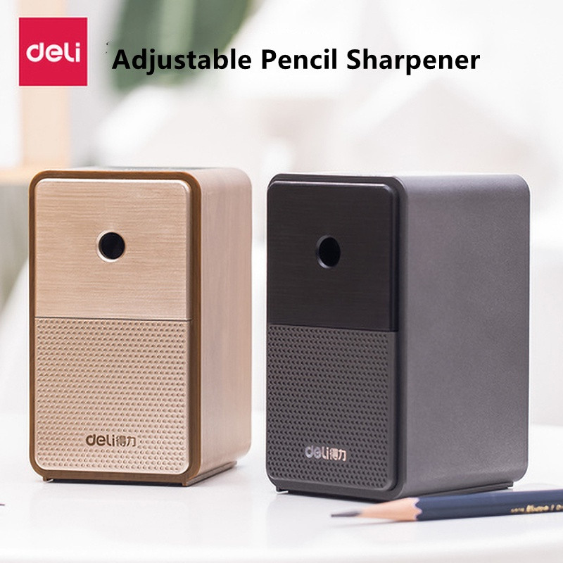 

Deli Adjustable Pencil Sharpener with Long Lasting Blade Hand Crank Table Sharpeners Machine Stationery Office School stationery