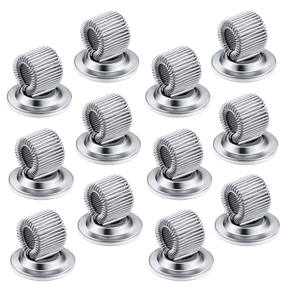 

12 Pcs Metal Pen Spring Clip Holder Book Mark Stainless Steel Loop Organizer Iron Clamp Notebook Office accessories