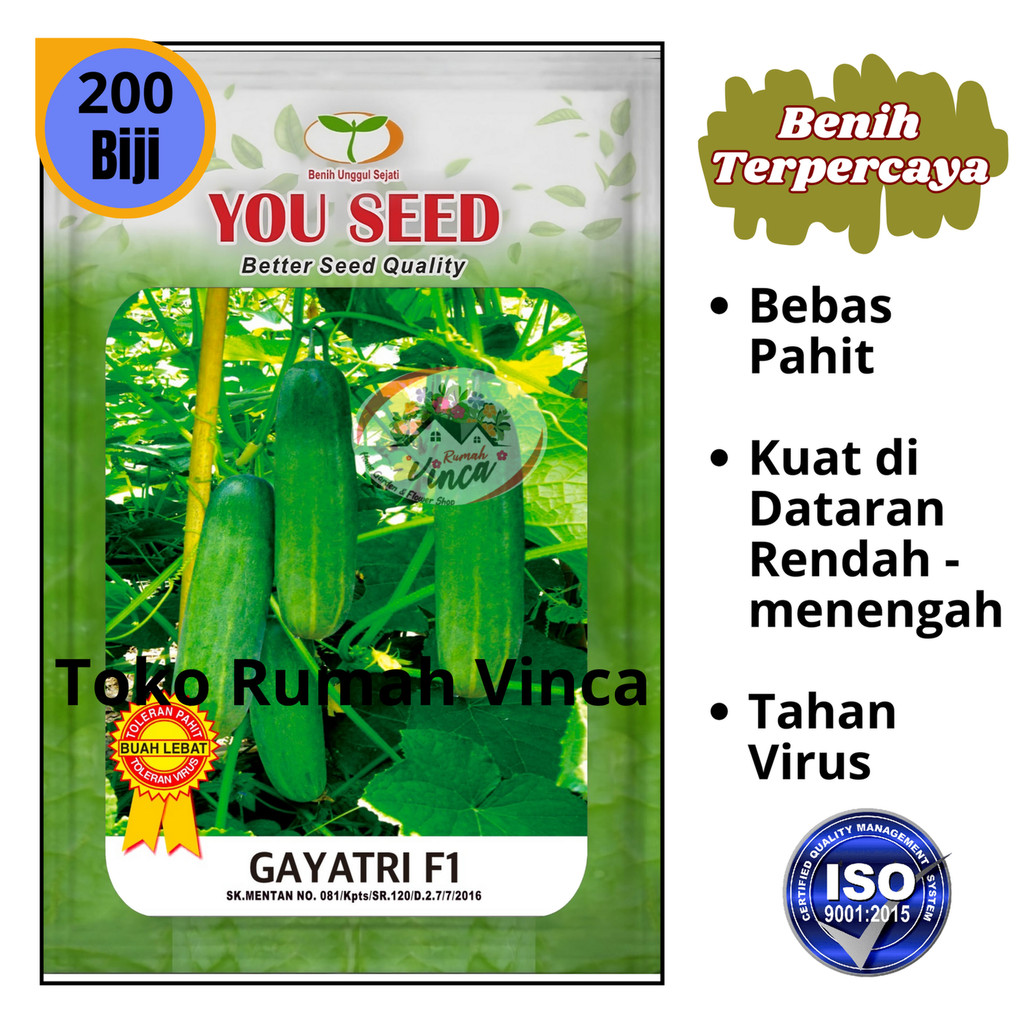 Benih Bibit Timun Lalap Baby Tahan Virus GAYATRI F1 200 Biji You Seed