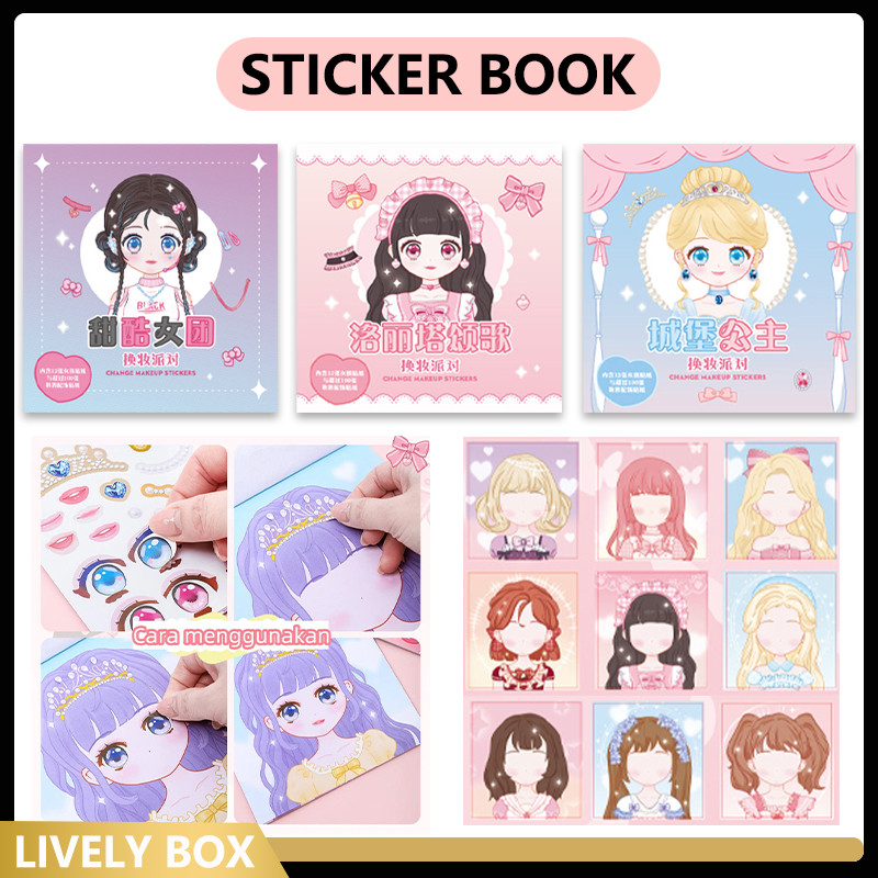 Buku Stiker DIY Ganti Baju Stiker / Mainan Anak Laki Laki Mainan Anak Perempuan