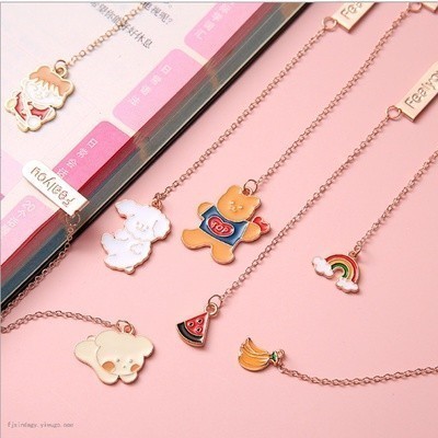 

Pembatas Buku Karakter Korean Ins Cartoon Metal Pendant Bookmark 609