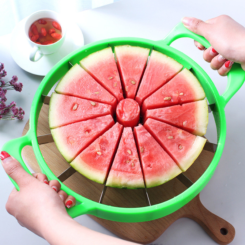 

1PC Watermelon Slicer Cutter Stainless Steel Large Size Sliced Watermelon Cantaloupe Slicer Fruit Divider Kitchen Gadgets Items
