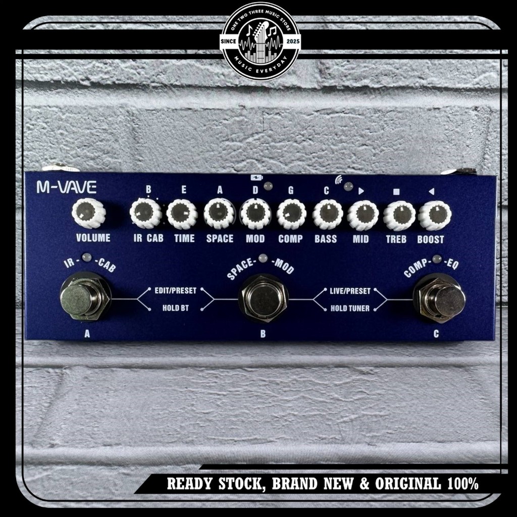 Efek Bass M-VAVE Cube Baby Multi Effects Pedal Bass Elektrik / Muslady / CUVAVE