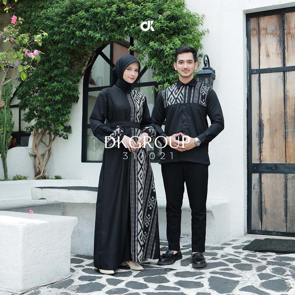 [READY STOCK] Set couple amira dress tenun troso, baju kondangan, set couple busana wanita tenun, se