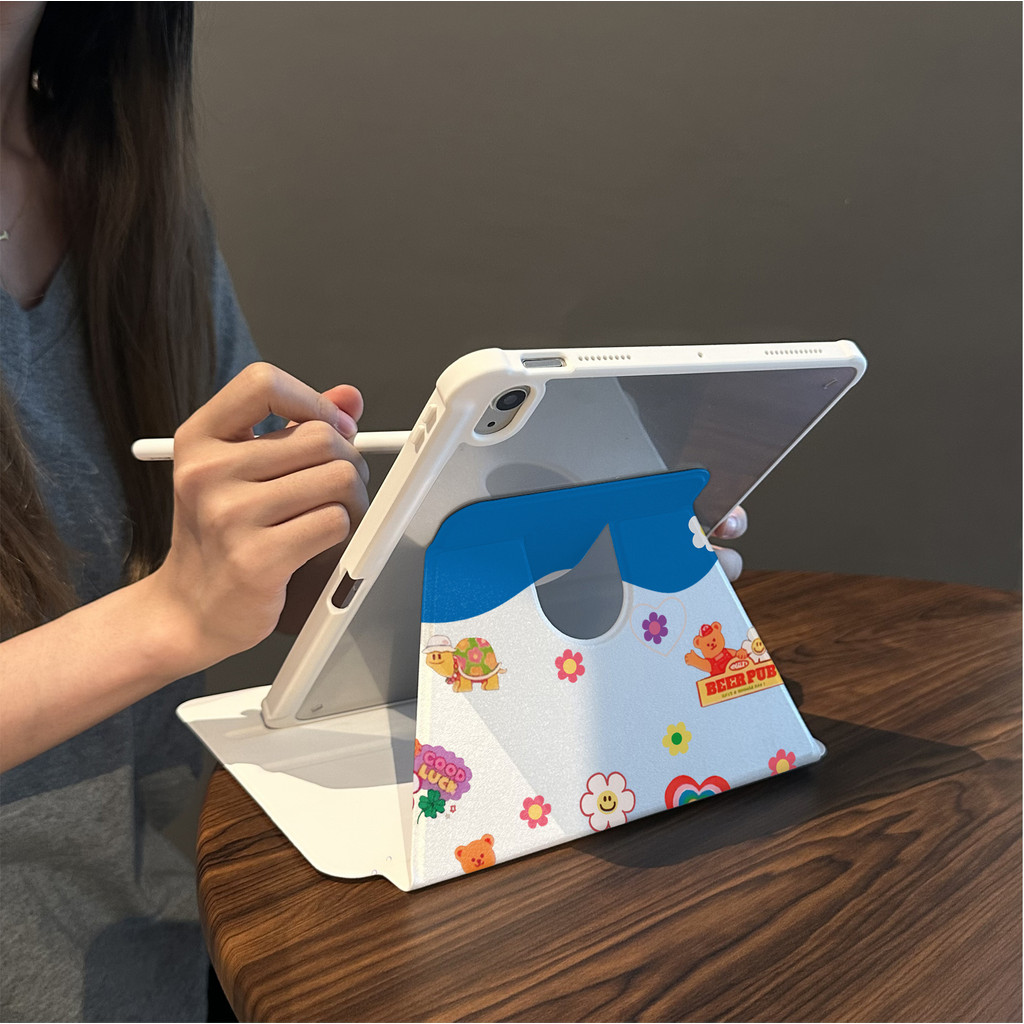 Cocok untuk ipad gen 10 tablet case pelindung lucu ipad air 5 rotasi ipad pro 11 inci 360° ipad air 