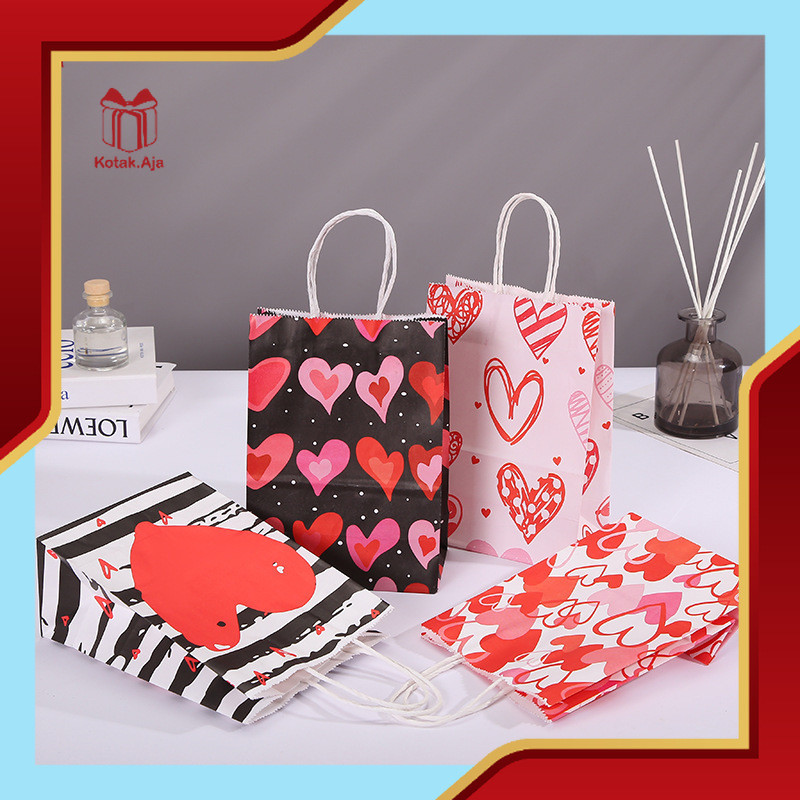 

Paper Bag Love / Paper Bag Valentine / Paper bag Kraft Motif Love / Paper Bag Kraft Valentine I AK02U1