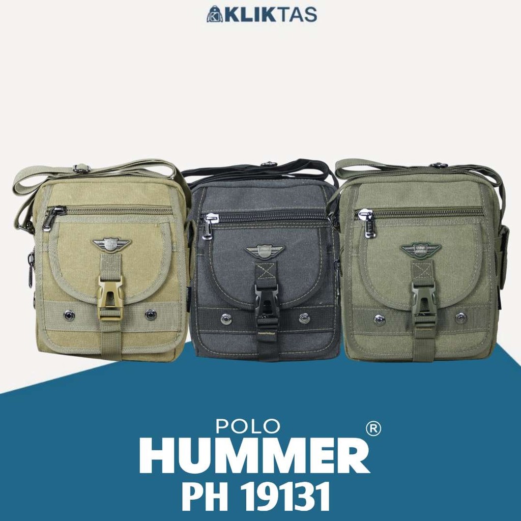 Tas Selempang Pria Polo Hummer 19131 Kasual Slingbag