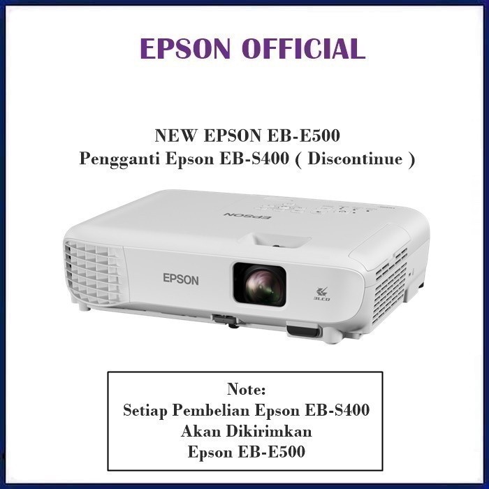Epson Projector EB-S400 - Proyektor Epson EB S400 / EB-E500