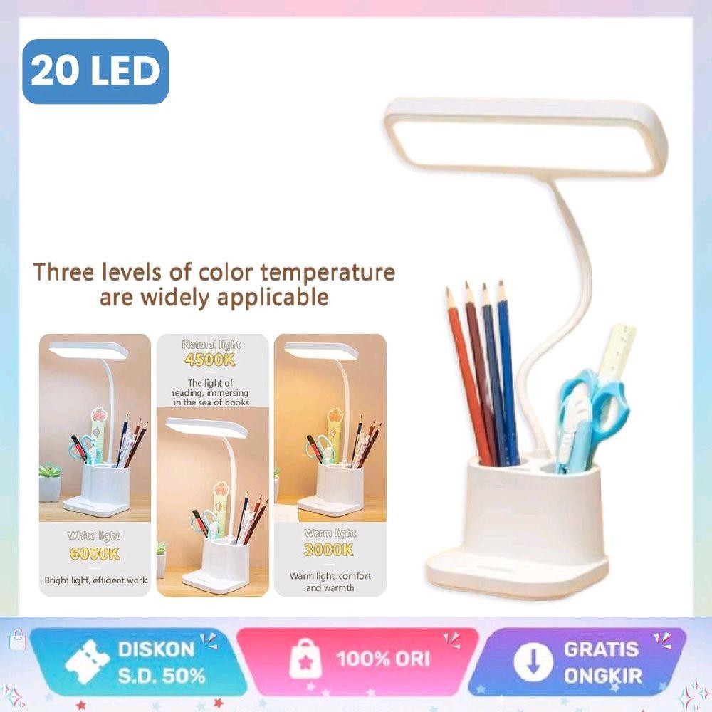 Lampu Meja Belajar LED Fleksibel / lampu meja led desktop portabel multifungsi | Lampu belajar LED