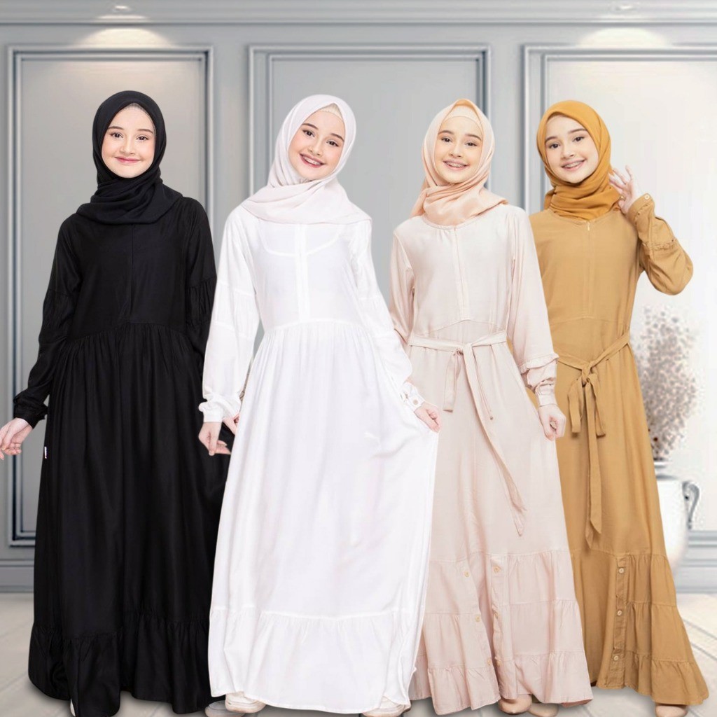 Gamis Remaja Raunapride Rayon Premium / RGR - 38 & RGR - 14 / Fashion Muslim Terbaru
