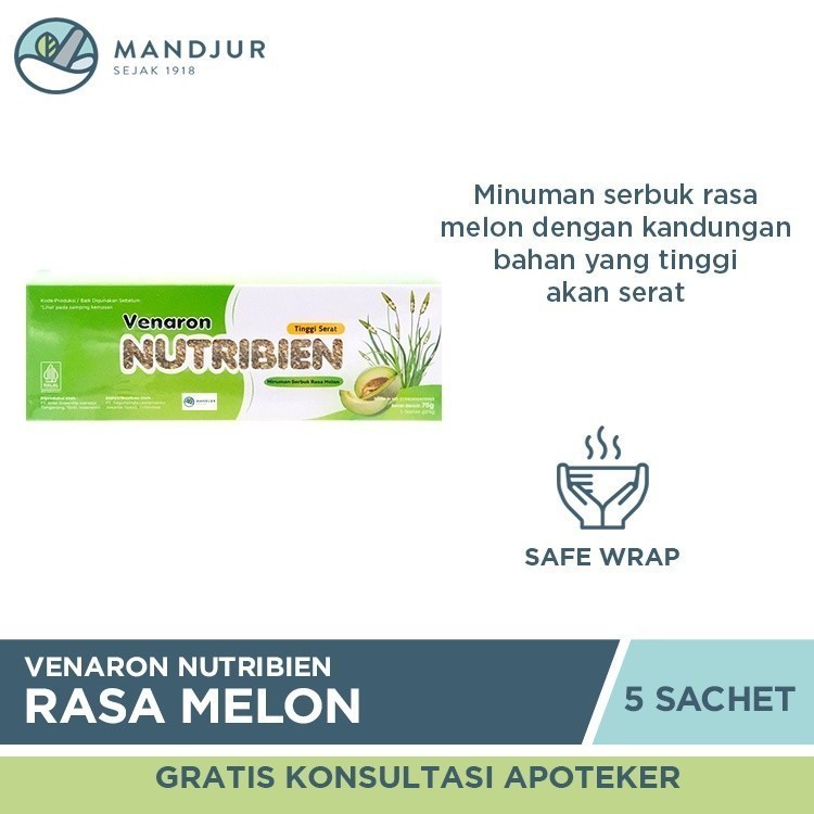 

Venaron Nutribien Rasa Melon Box 5 Sachet - Minuman Serbuk Tinggi Serat