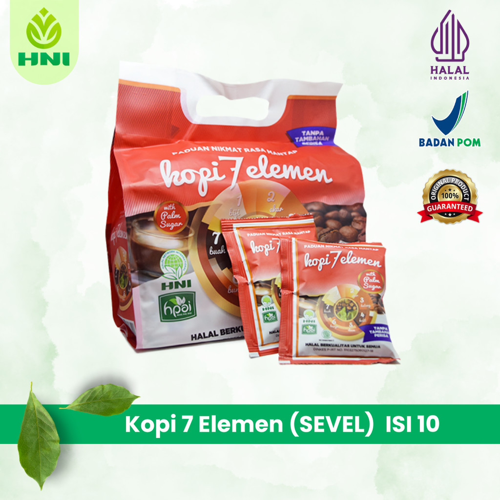 

KOPI 7 ELEMEN ISI 10 SACHET - Kopi Herbal Rempah Rempah -HNI BPOM