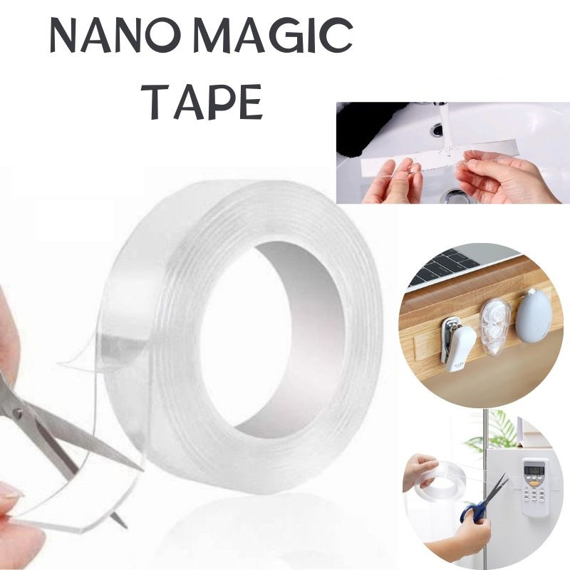 

Lakban Nano Double Tape Magic Perekat Dinding Bening 3M Isolasi 2 Sisi Serbaguna Lem Tempelan Kuat Anti Slip Serbaguna Transparant