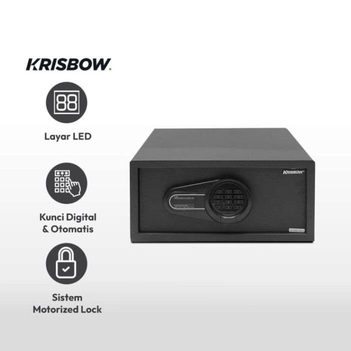 KRISBOW Brankas Hotel Digital 20HOL Kunci Digital dan Manual