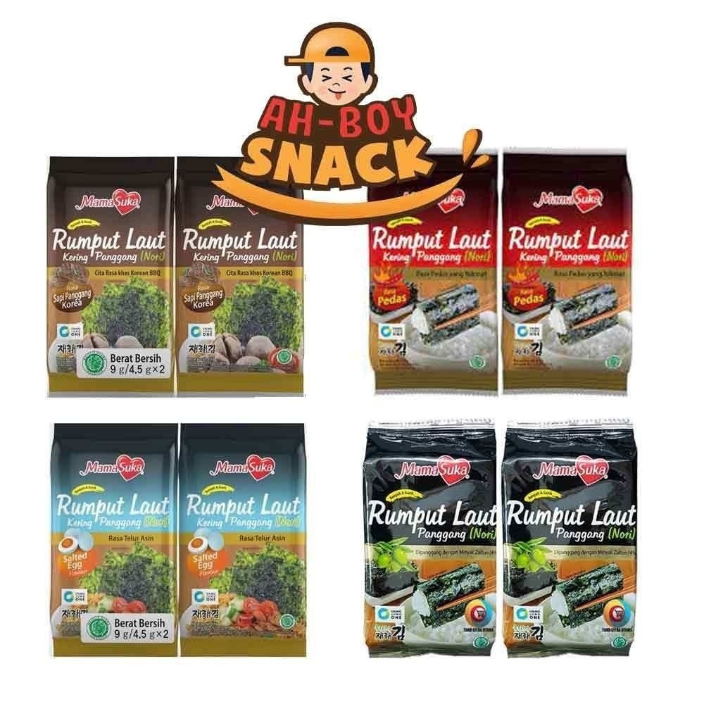 

[EXP OKT 2025] MAMA SUKA PACK ISI 2 PCS X 4.5 GRAM - RUMPUT LAUT KERING ALL VARIAN PER PAX ISI 2 PCS X 4.5 GRAM