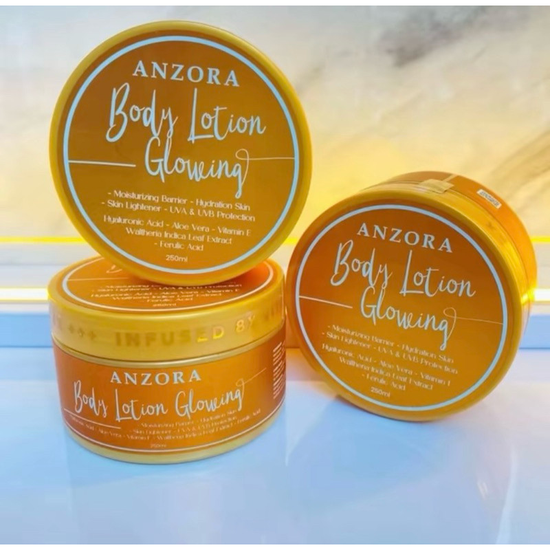 Body Lotion Glowing HB Whitening by Anzora malam