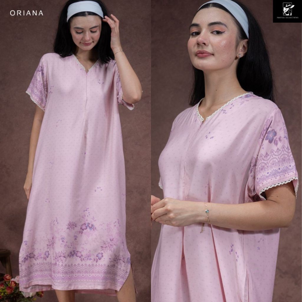 Oriana Homewear Maxi Dress Daster Renda Kaiva Nerissa Series