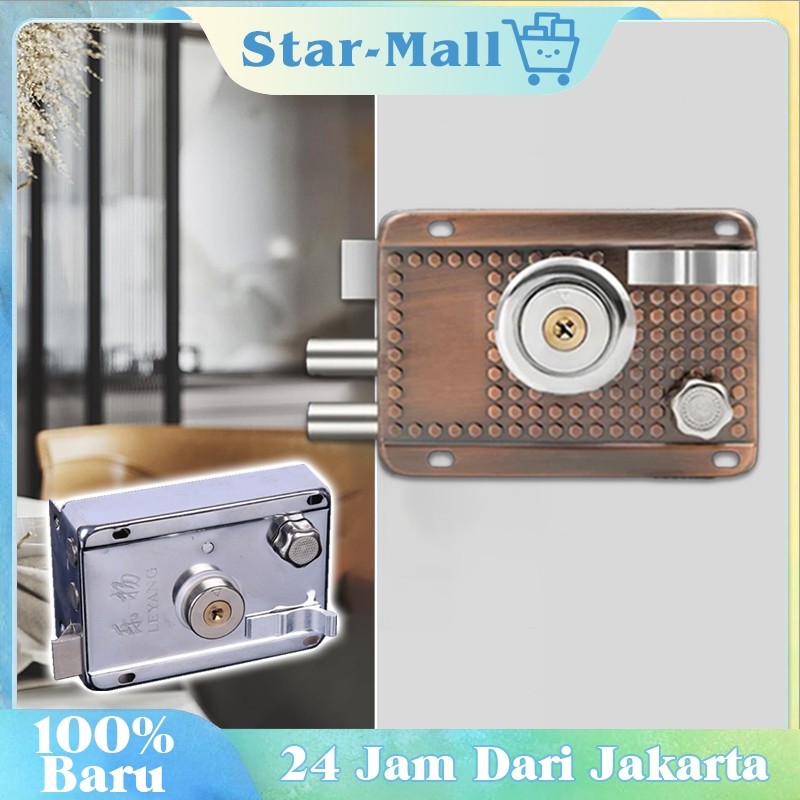 Kunci Pintu Mekanis Otomatis Rumah Pengunci Pintu Retro