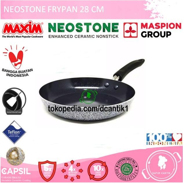FRYPAN 28 CM NEOSTONE MAXIM / TEFLON / MASPION - BUBBLE+