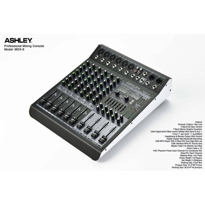 Grosir Mixer Ashley MDX6 original Ashley mdx 6 6channel