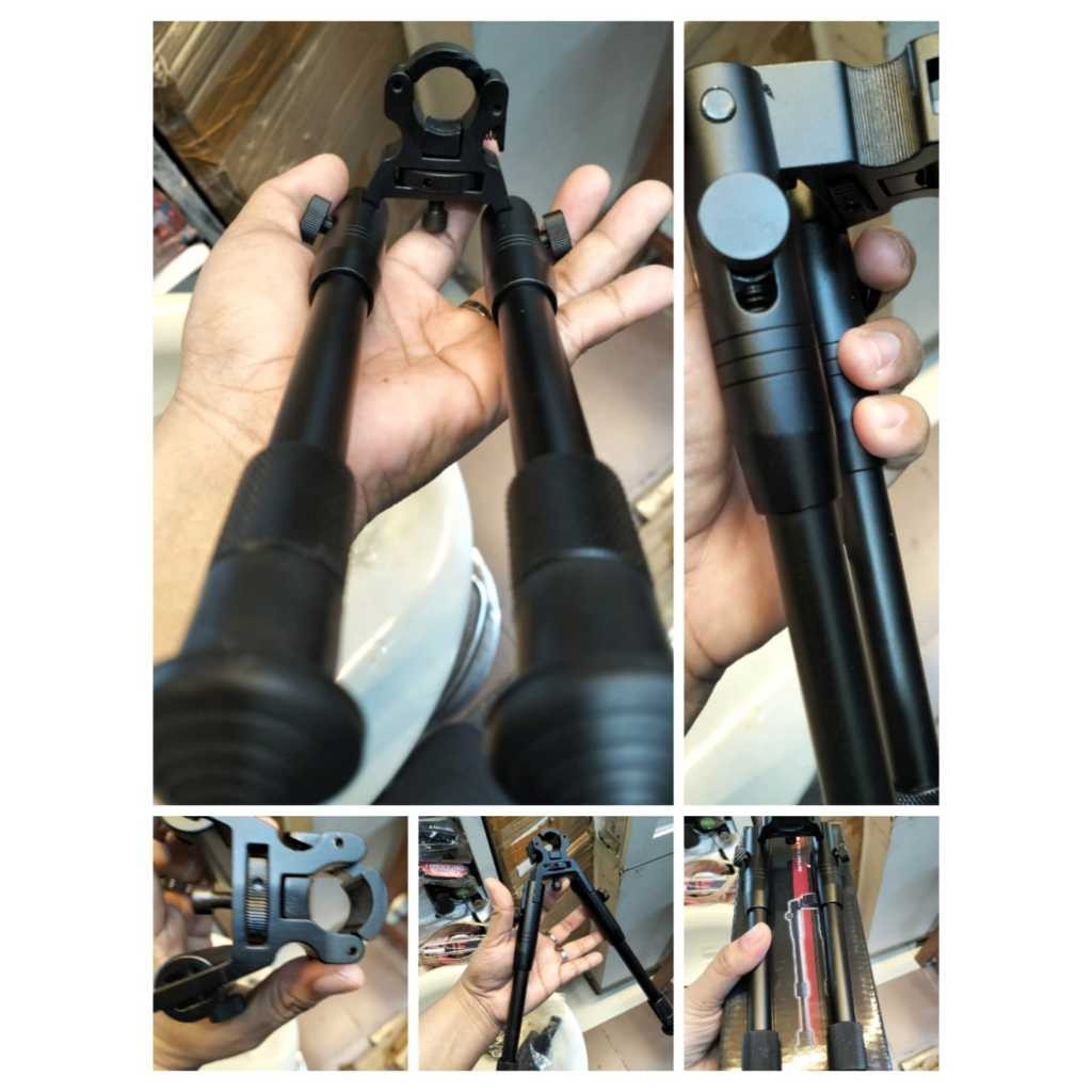 [TERLARIS] bipod laras jepit bipod pcp penyangga/Bipod Panjang tipe Rel