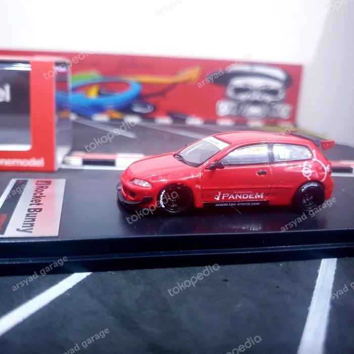 HJ99 Diecast Onemodel Honda Civic Eg6 Red