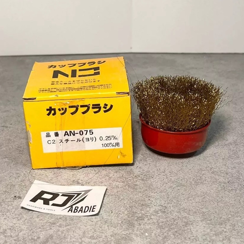 Sikat Kawat Mangkok 3 inch Kuningan Cup Brush Mata Poles Gerinda sikat kawat bor sikat kawat gerinda