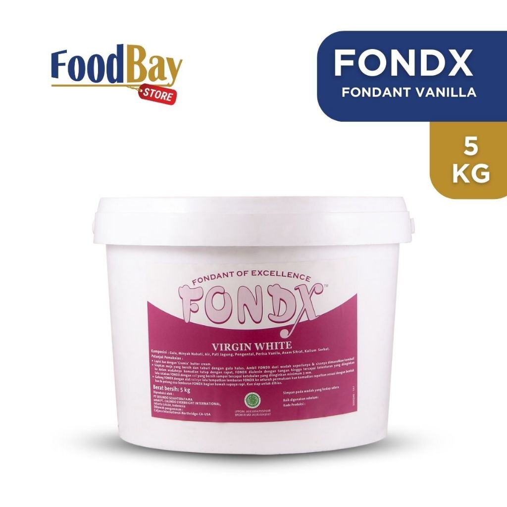 

FONDX VANILLA VIRGIN WHITE FONDANT VANILLA 5 KG (KEMASAN ASLI)